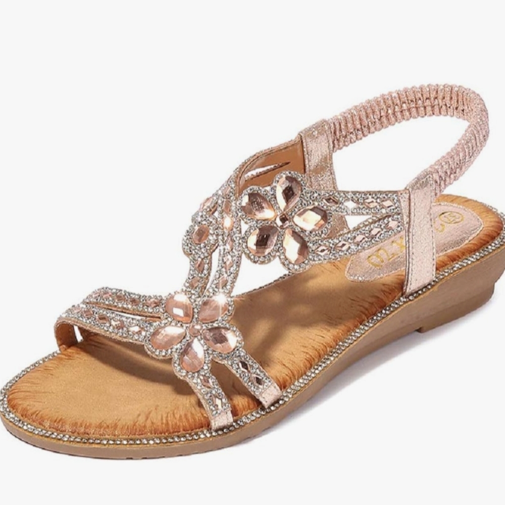 Elegant Floral Embellished Sandals